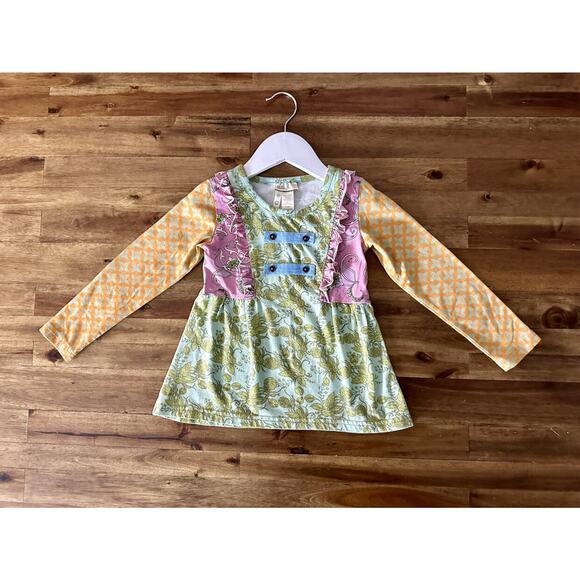 Matilda Jane Secret Fields Cottonwood Blossoms Knit Floral Long Sleeve Green Tee - Picture 2 of 6